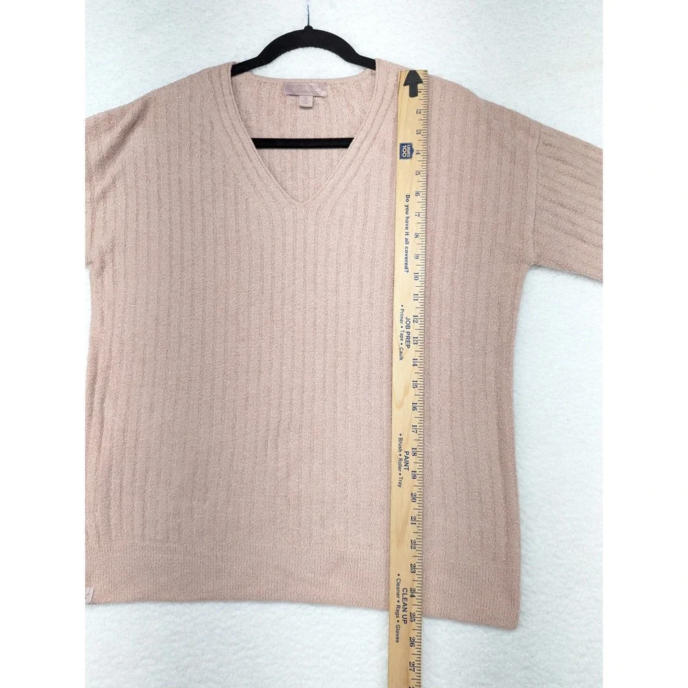V-Neck Ribbed Sweater - Pink - Picture 4 of 8